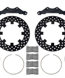 Wilwood 2014+ Polaris RZR XP 1000 Rear Kit 11.25in Drilled - Black