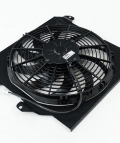 CSF 92-00 Honda Civic All-Aluminum Fan Shroud w/12in SPAL Fan - Black Finish