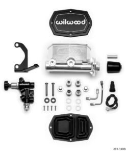 Wilwood Compact Tandem M/C - 1in Bore - w/Bracket and Valve - Ball Burnished