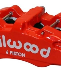 Wilwood Caliper-Forged Dynapro 6 5.25in Mount-Red-R/H 1.38/1.00/1.00in Pistons .81in Disc