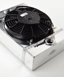 CSF Universal Drag Race / Tuck Radiator w/9in Spal Fan - 10.5in H x 10in L x 3.6in W