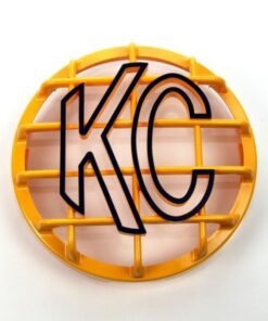 KC HiLiTES 6in. Round ABS Stone Guard for SlimLite/Daylighter Lights (Single) - Yellow/Black KC Logo