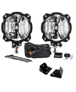 KC HiLiTES 07-18 Jeep JK 6in Pro6 Gravity LED Pillar Mount 2-Light Sys (SAE/ECE - 20W Driving Beam)