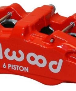 Wilwood Caliper-Forged Dynapro 6 5.25in Mount-Red-L/H 1.62/1.12/1.12in Pistons 0.81in Disc