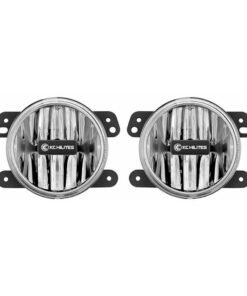 KC HiLiTES 10-18 Jeep JK 4in. Gravity G4 LED Light 10w SAE/ECE Clear Fog Beam (Pair Pack System)
