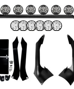 KC HiLiTES 18-21 Jeep JL/JT 50in. Overhead Xross Bar Kit w/(6) SlimLite LED Lights 300W - Black